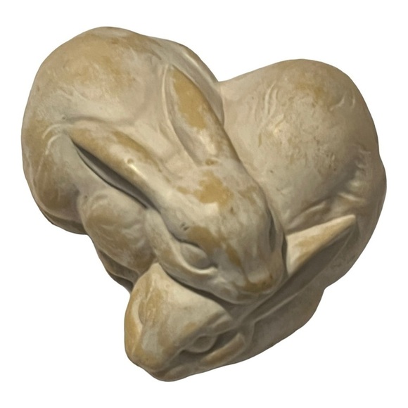 Bunnies snuggled together Easter-Year of the rabbit patio garden nursery gift 5” - Picture 2 of 7